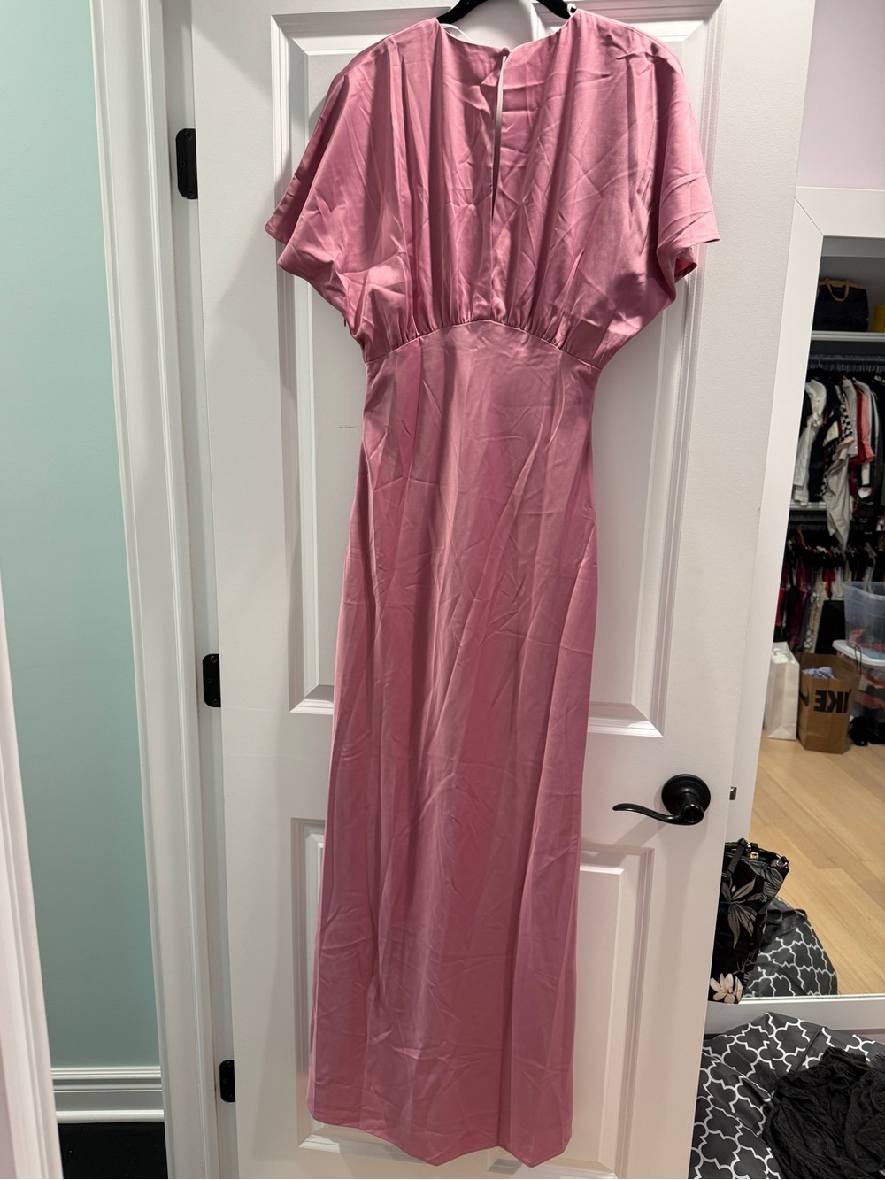 Lulu's Dusty Rose V-Neck Maxi Dress - Picture 6 of 6